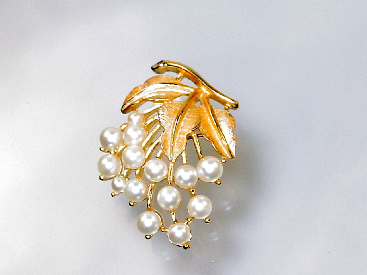 Crown Trifari Grape Brooch