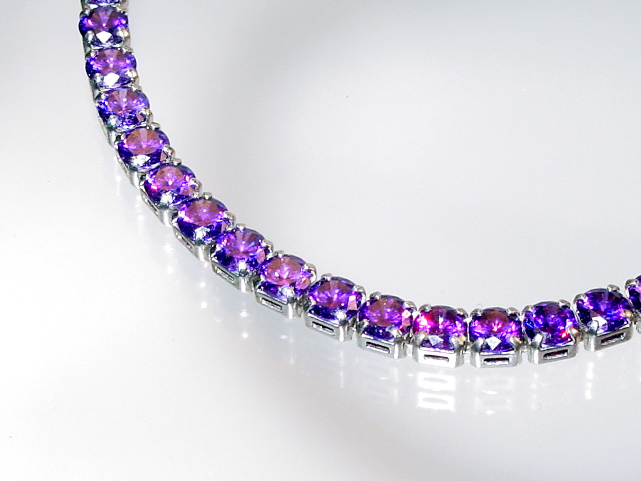 Purple Crystals Bracelet Close Up