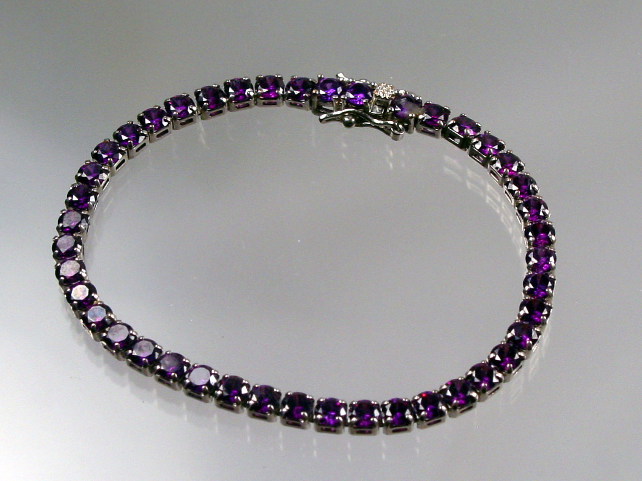 Deep Purple Crystal Tennis Bracelet