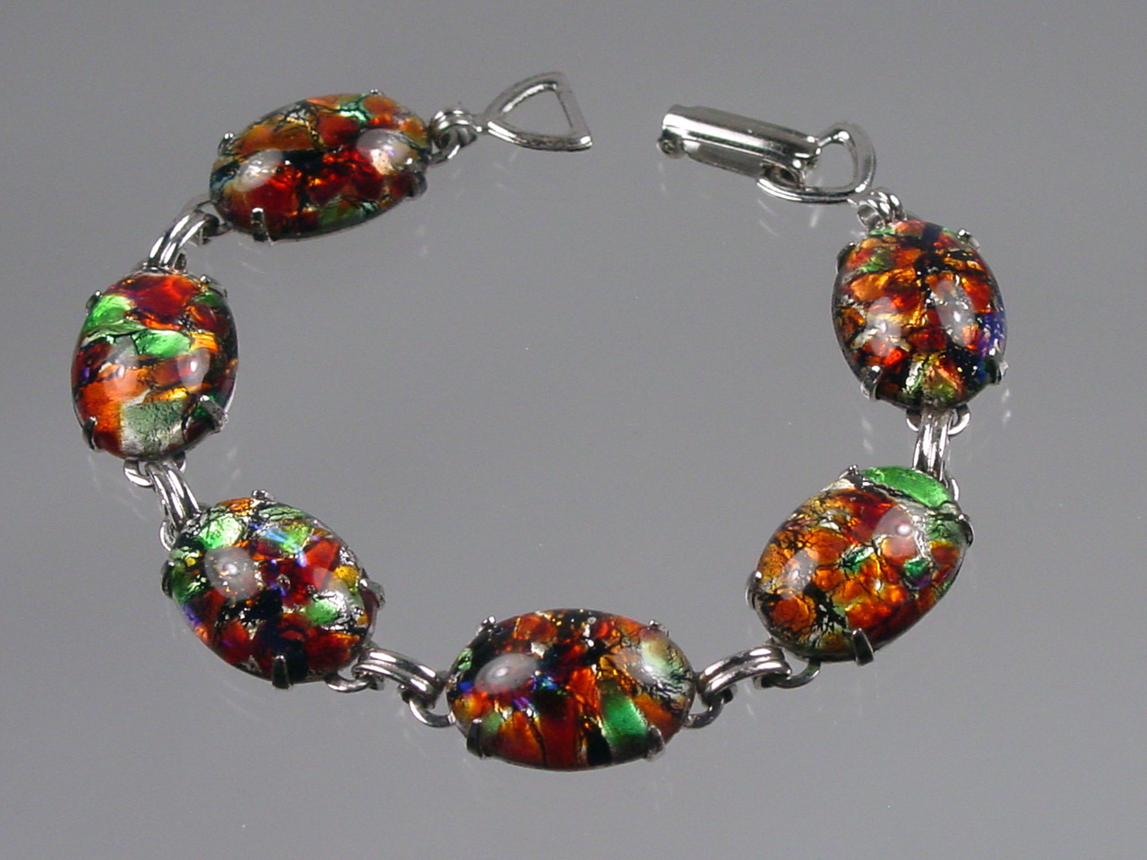 Black Opal Glass Bracelet