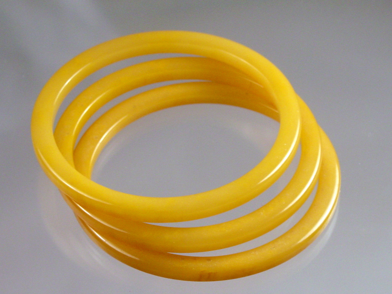 Three Butterscotch Bakelite Bangles