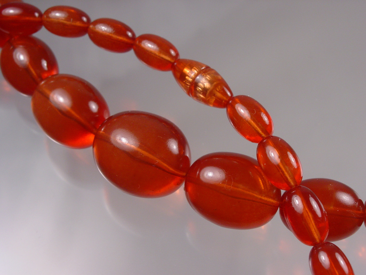 1960's Red Cherry Juice Lucite Necklace