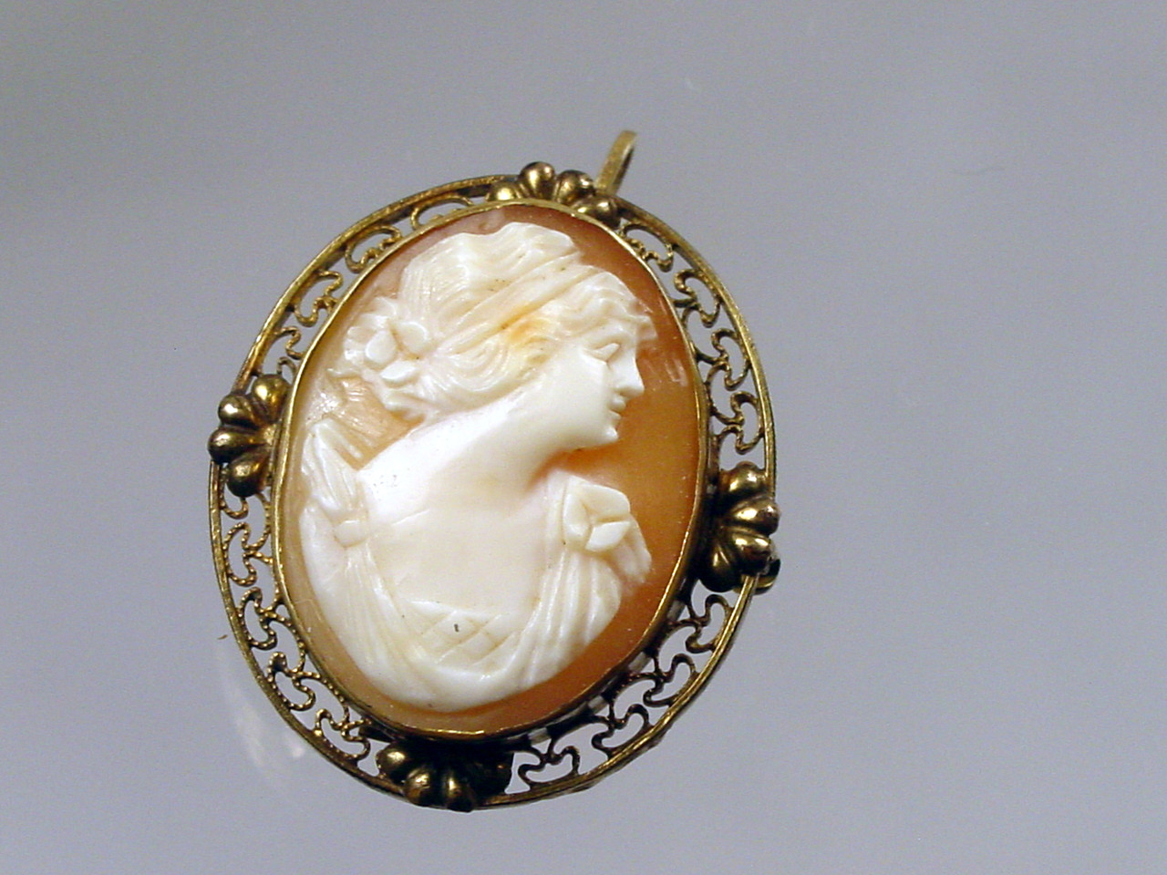 Early 1900's Gold Filled Framed Cameo Pendant/Brooch