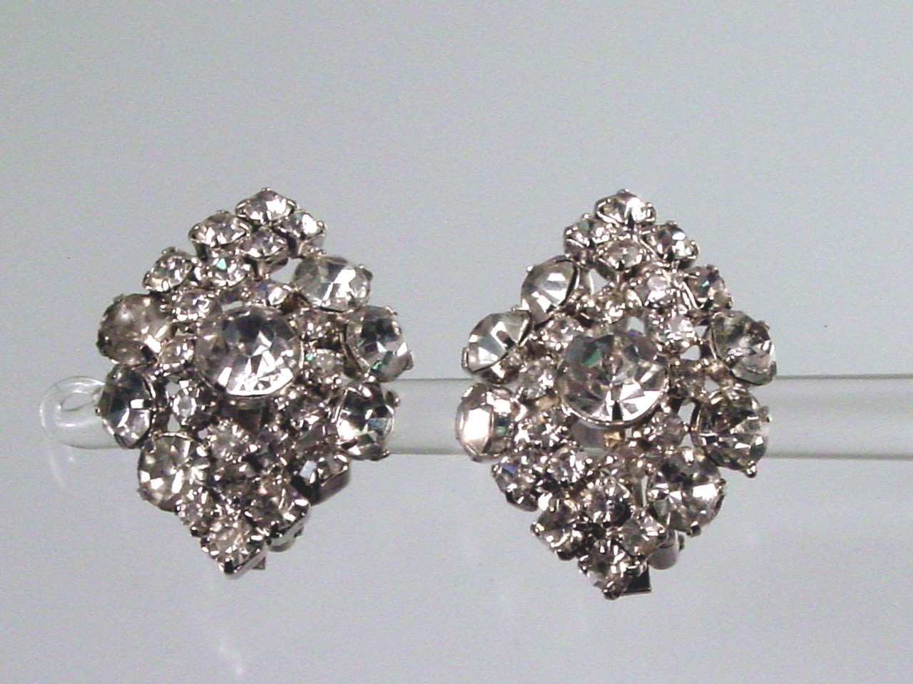 Total 54 Rhinestones in Pair of Earrings