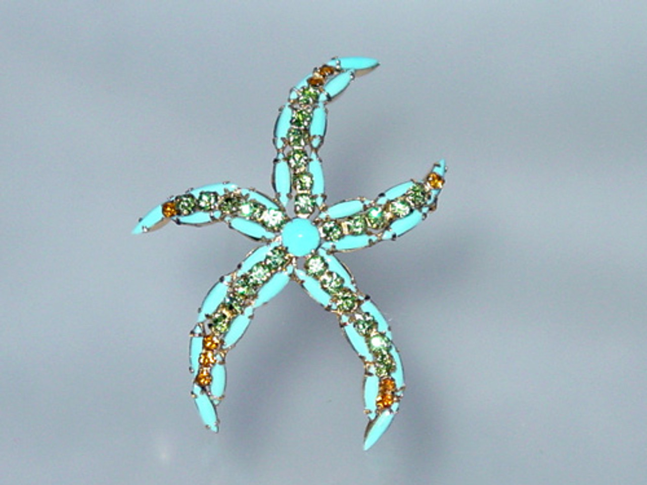 Bright lighting on starfish pin from the 1960's