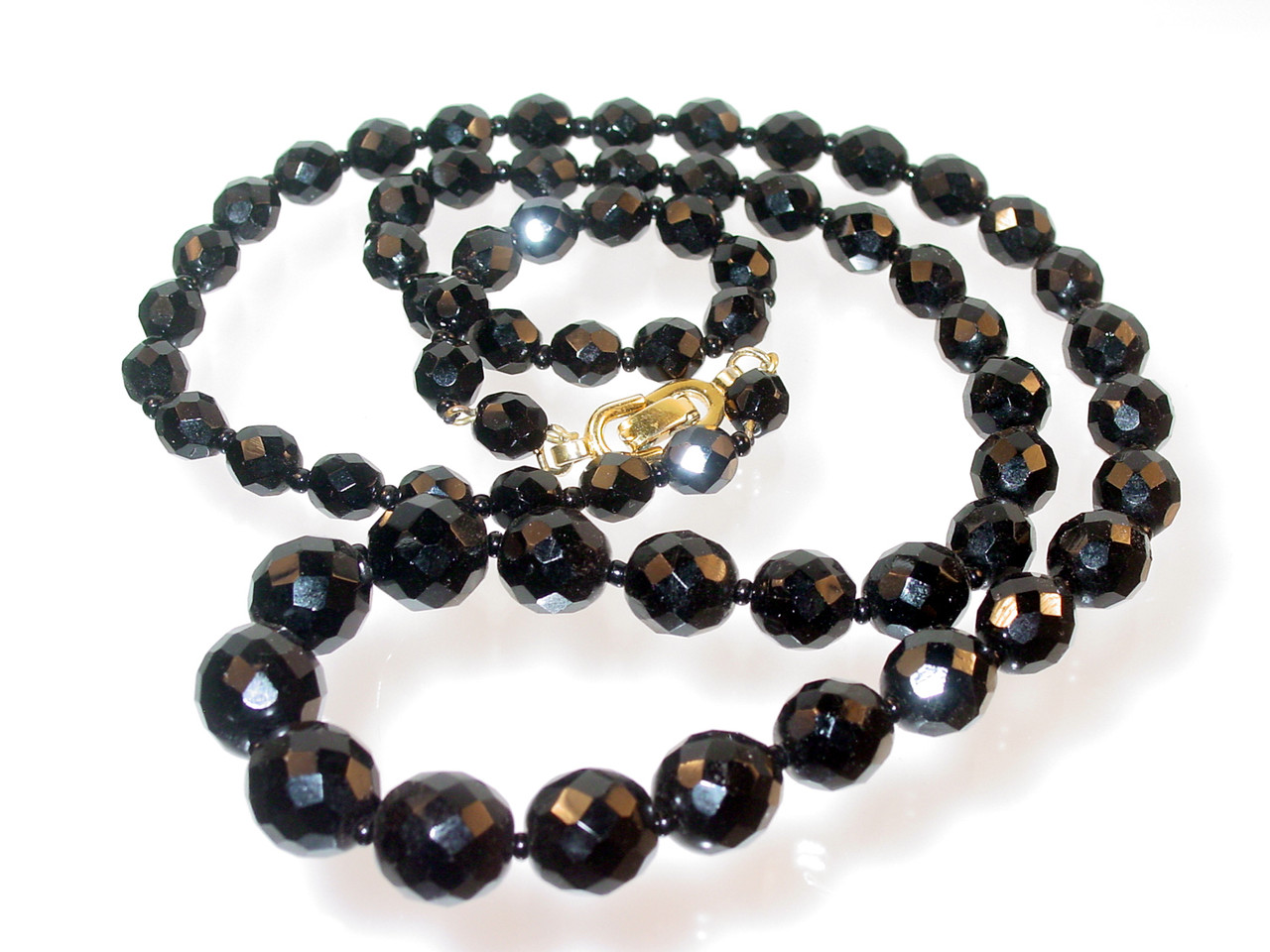 Monet Black Graduated Crystal Necklace