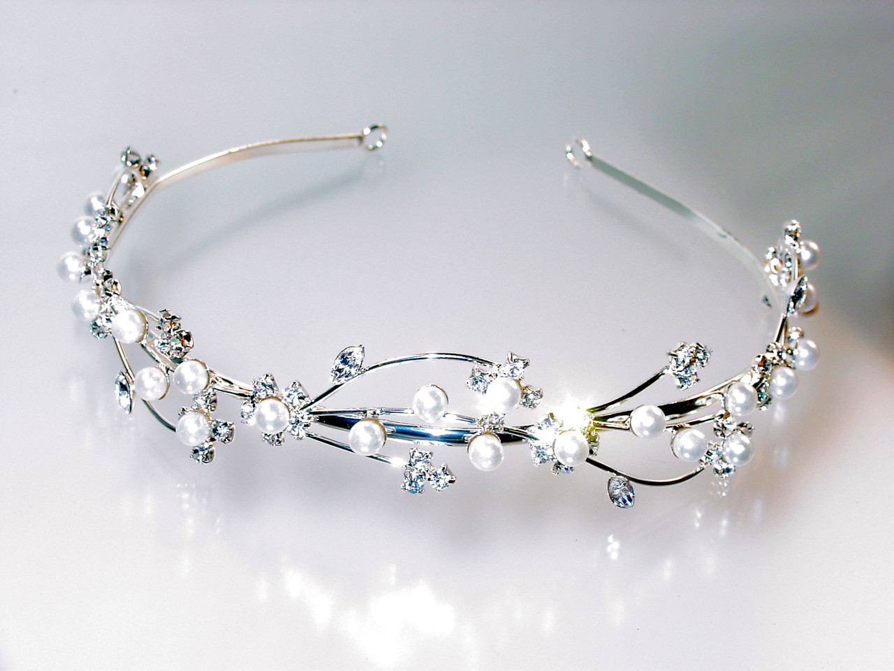 Pearl Rhinestone Bridal Tiara