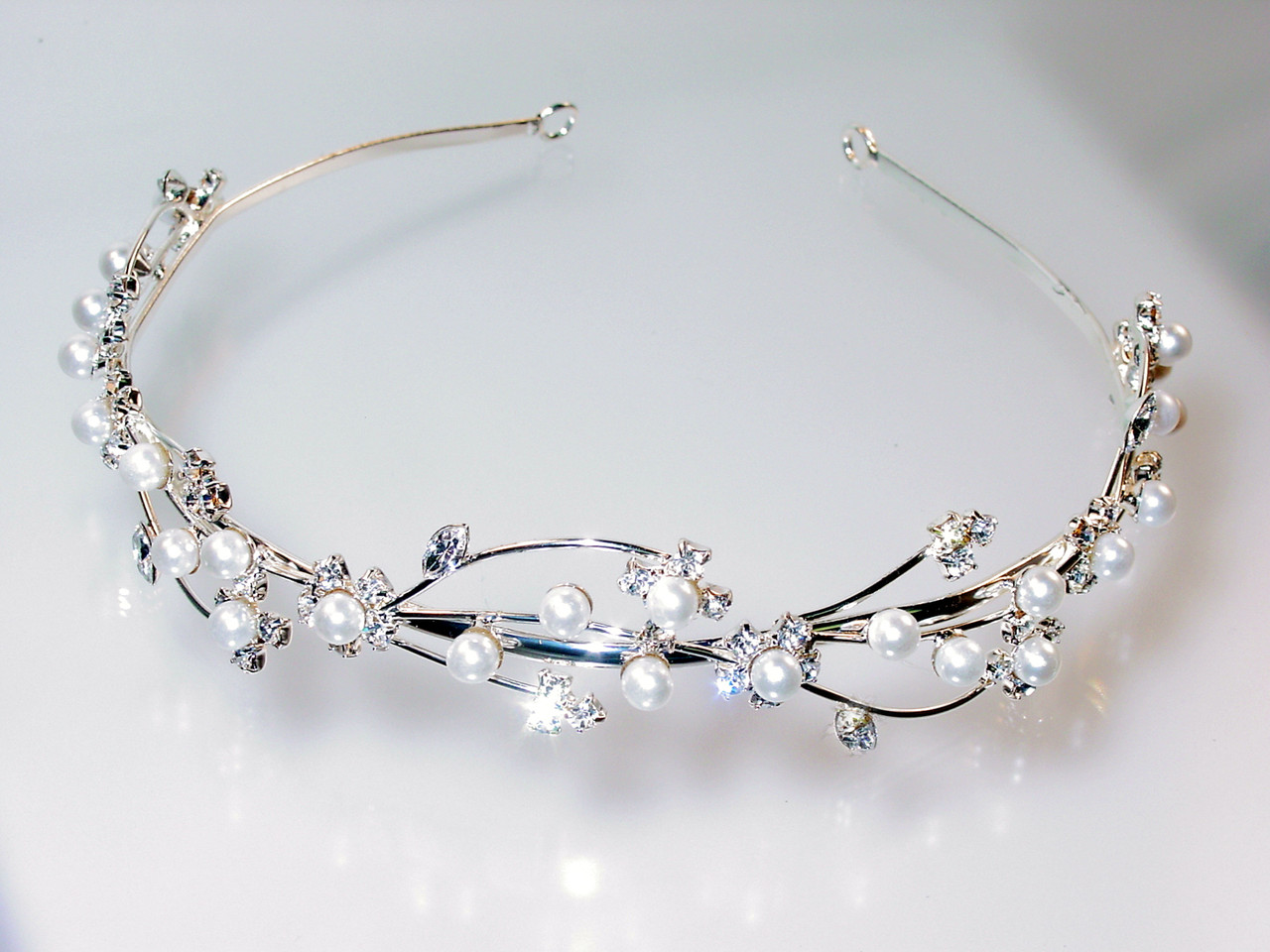 Arcs Pearl & Rhinestone Bridal Tiara