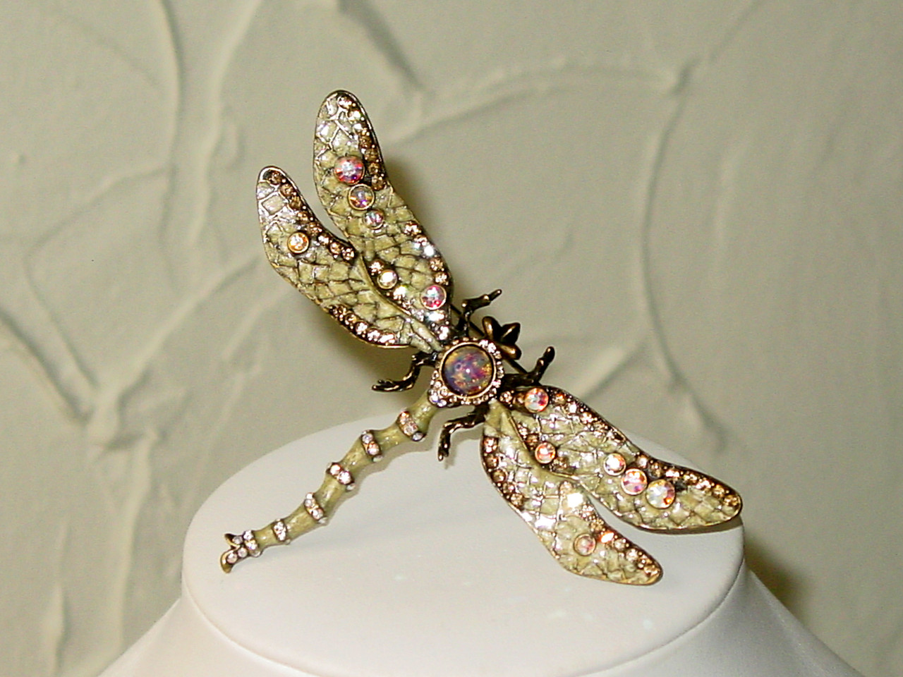 Ornate Dragonfly Brooch 1990's
