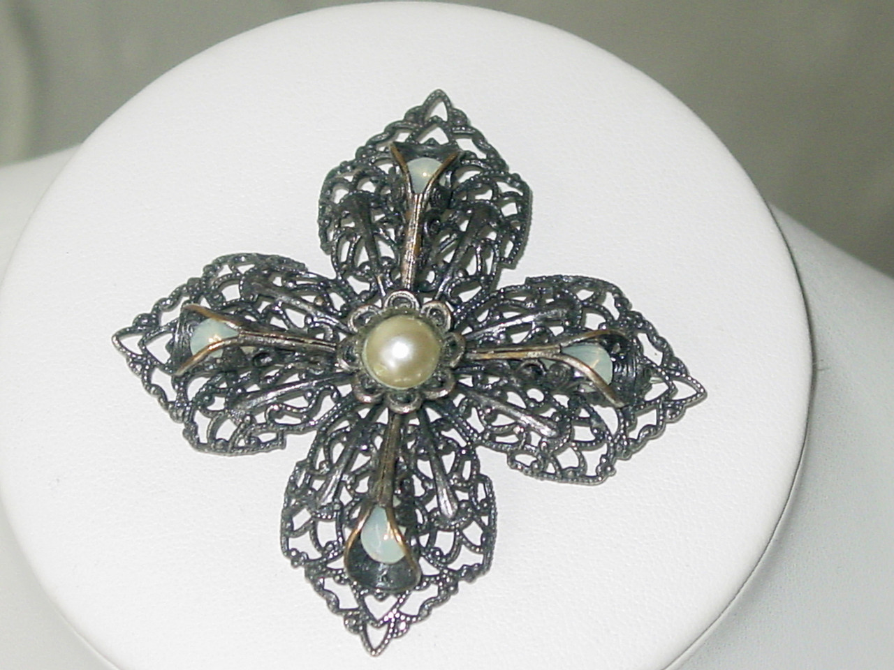 Mid Century Maltese Cross Brooch
