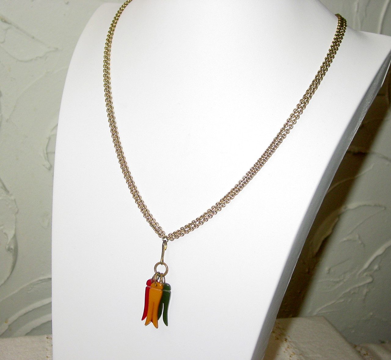 Double Chain with Bakelite Necklace
