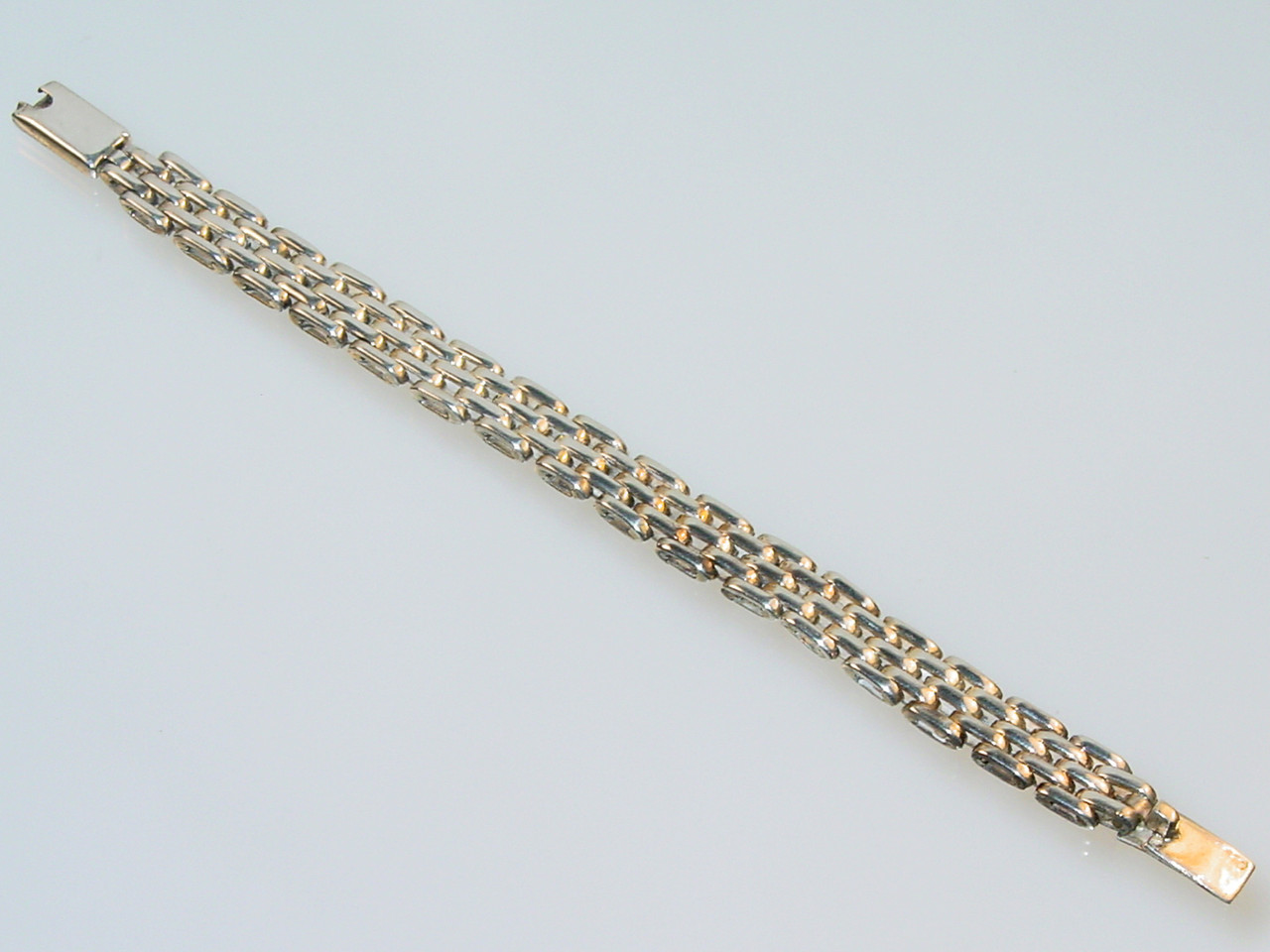 1980's Mexico Sterling Silver Gate Bracelet