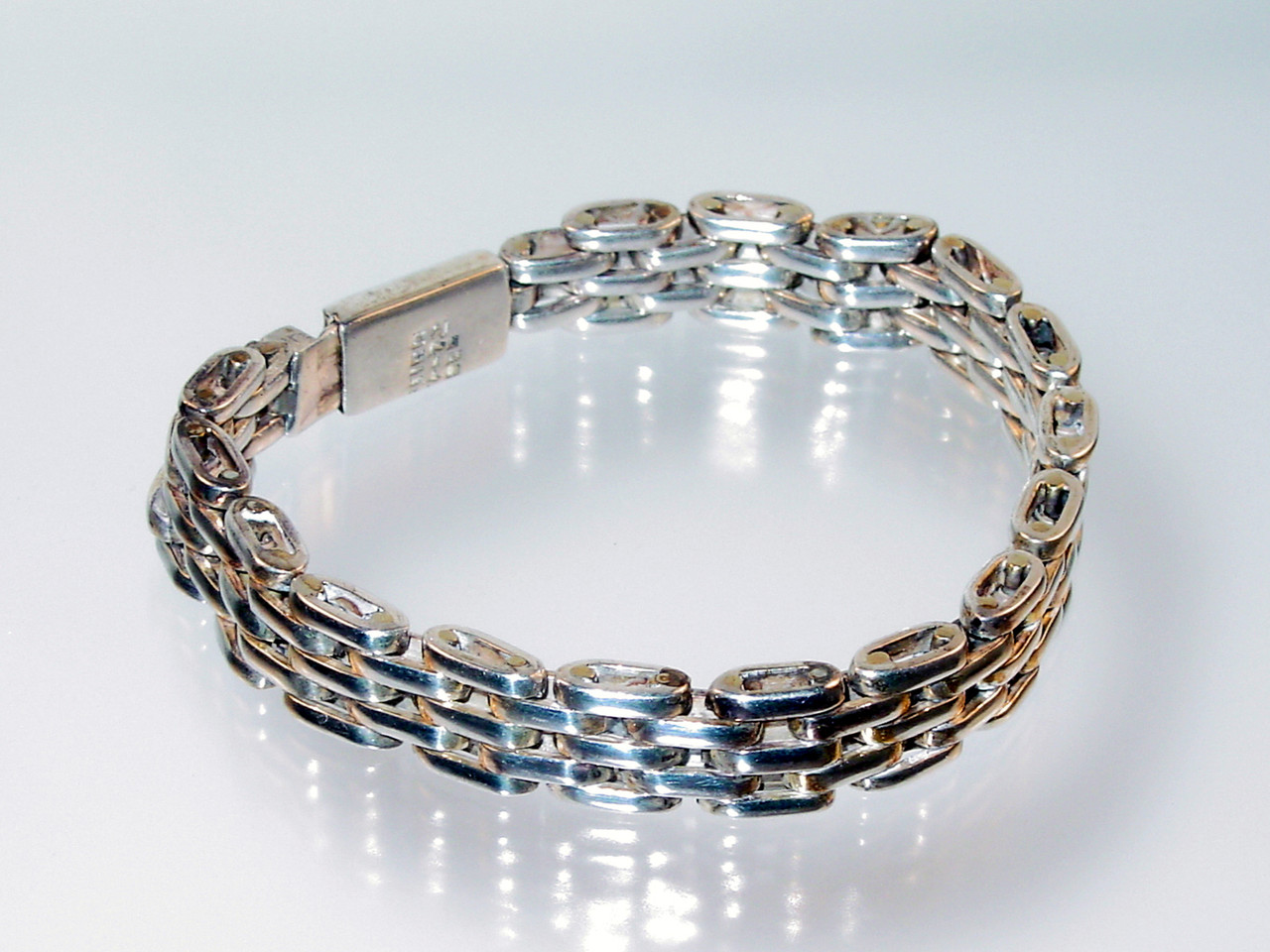 Taxco Mexico Sterling Silver Gate Bracelet