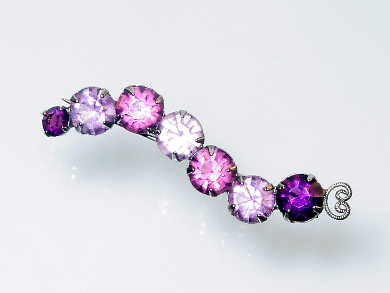 1960's Shades of Purple Caterpillar Brooch