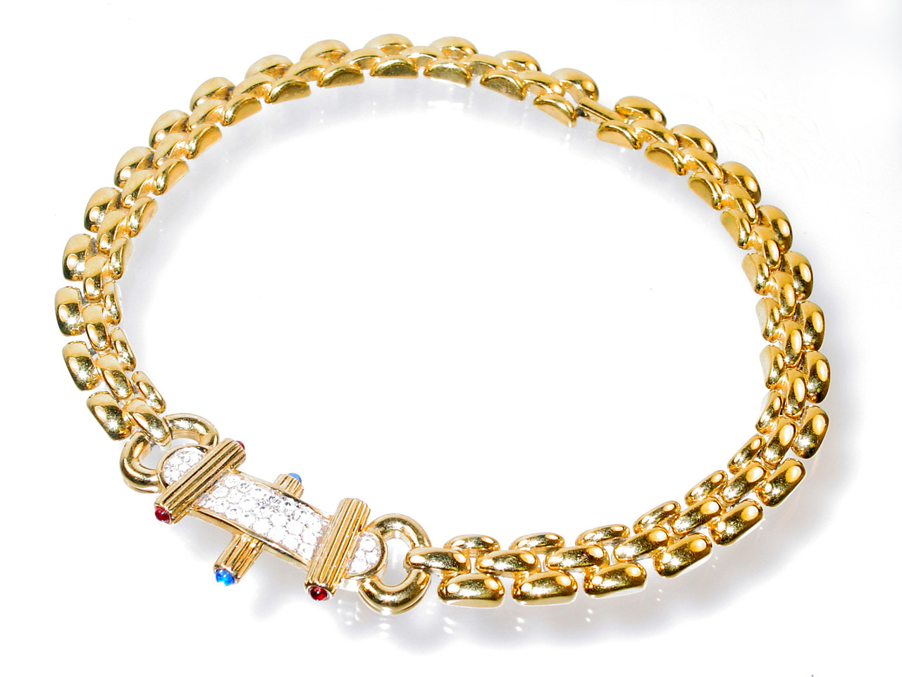 1980's Nina Ricci Bold Crystal Necklace