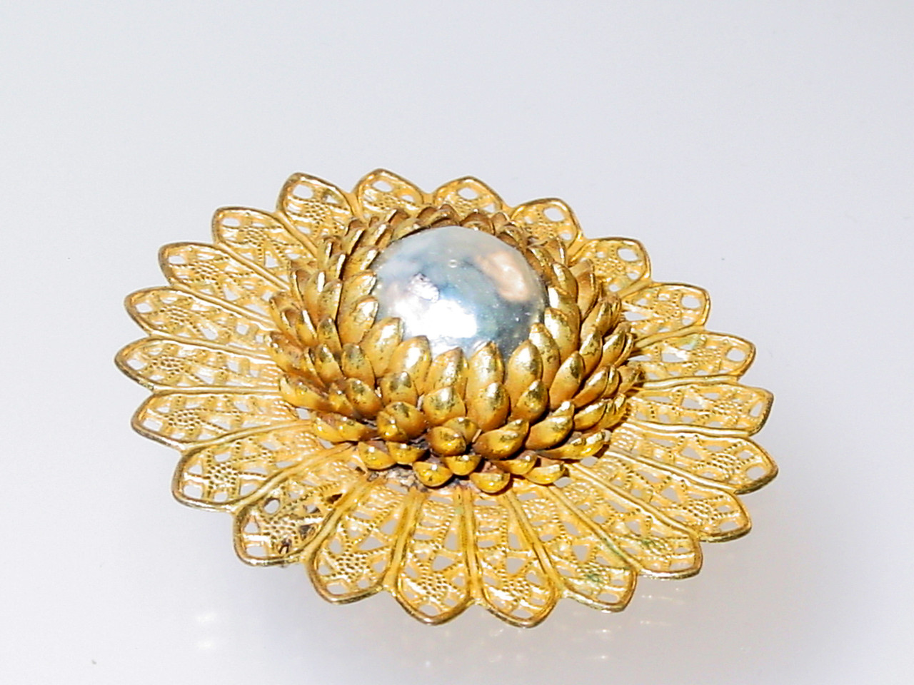 Miriam Haskell Faux Mabe Pearl Brooch