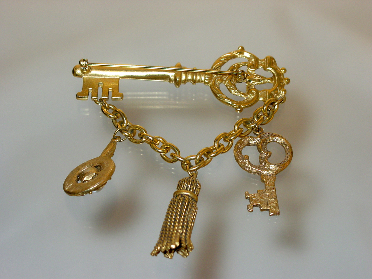 Back of Key Charm Brooch