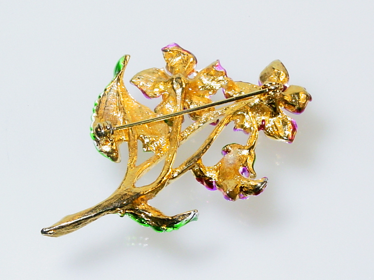 Enamel Violet Brooch