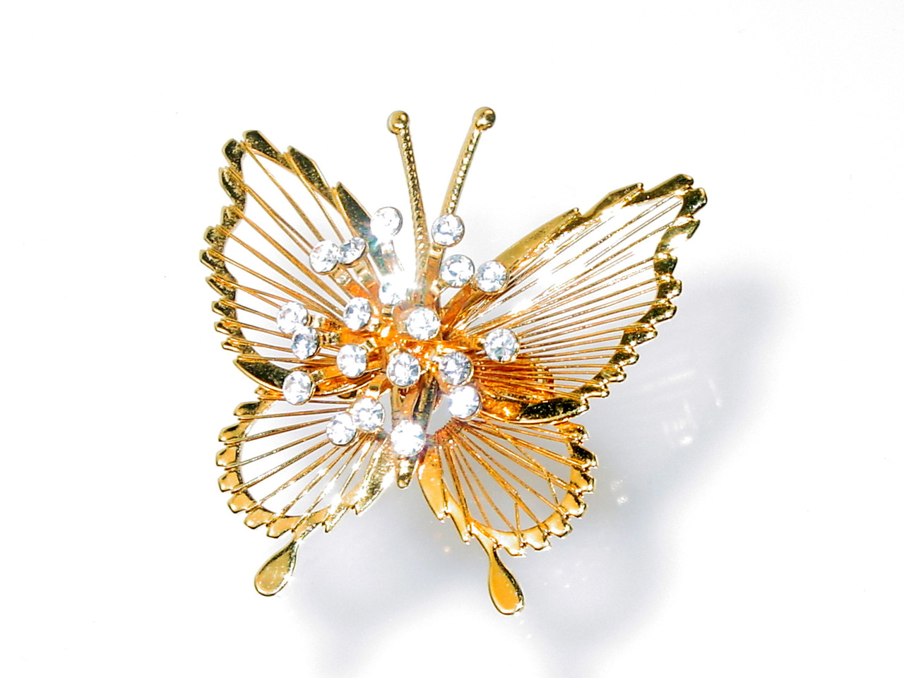 Monet Rhinestone Butterfly Pin