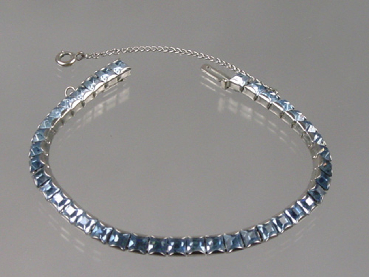 deco square cut crystal bracelet