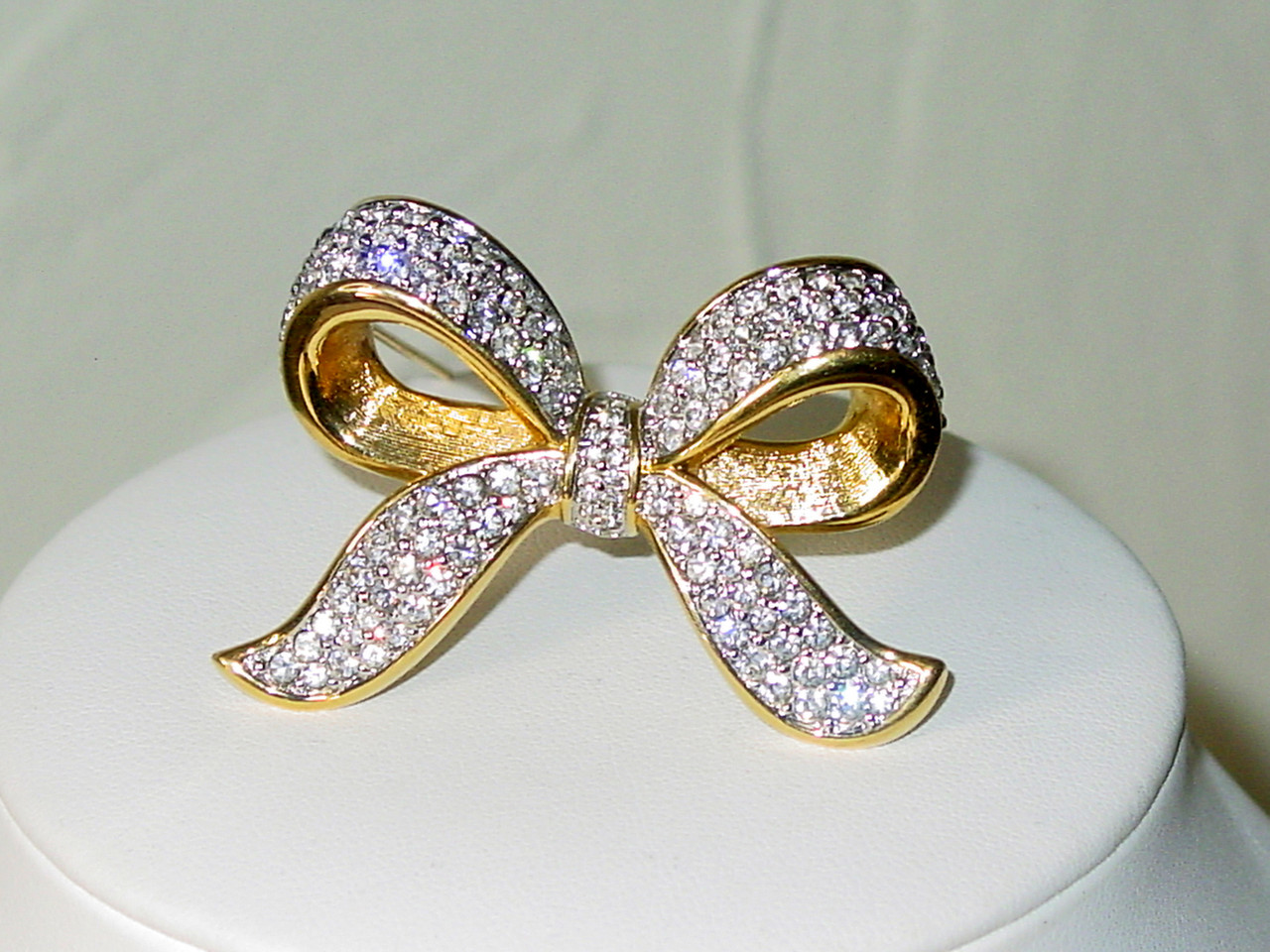 Pavé Crystal Bow by Swarovski Brooch