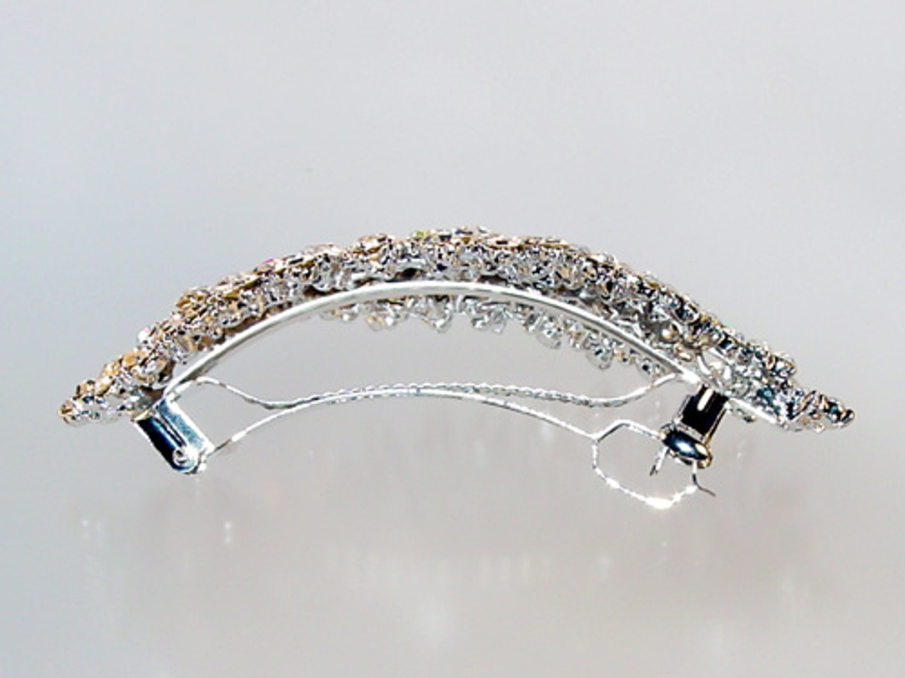 Arched crystal barrette