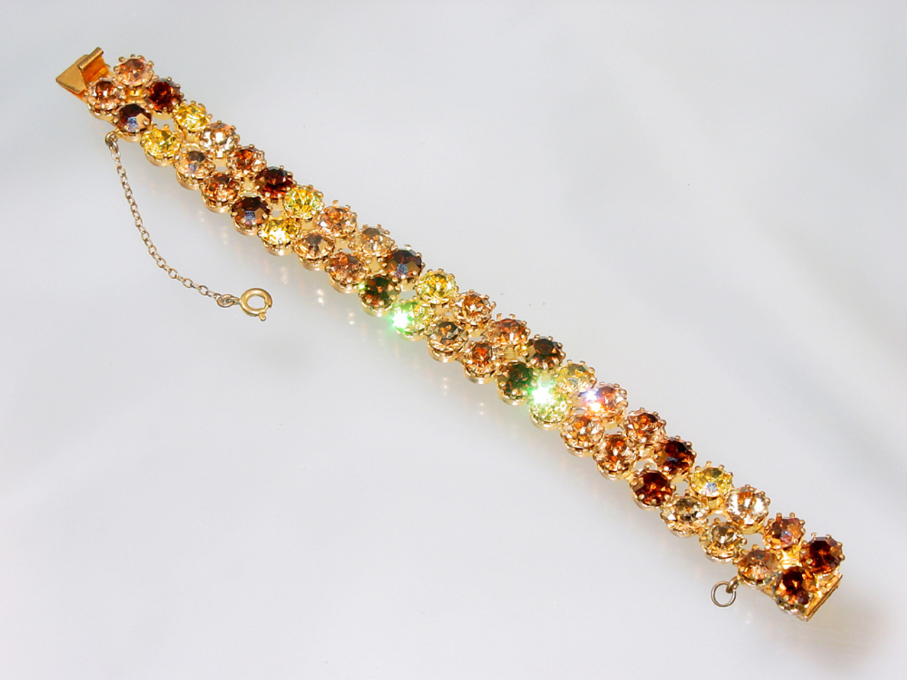 Vintage Genuine Austrian Crystal Bracelet Multi-Colored Made in USA | eBay