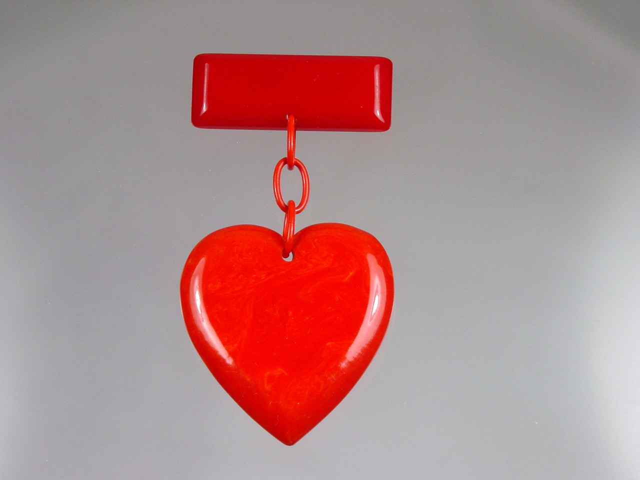 40s Bakelite ベルチャーム VINTAGE BAKELITE NECKLACE Marbled Deep Amber Chunky Graduated