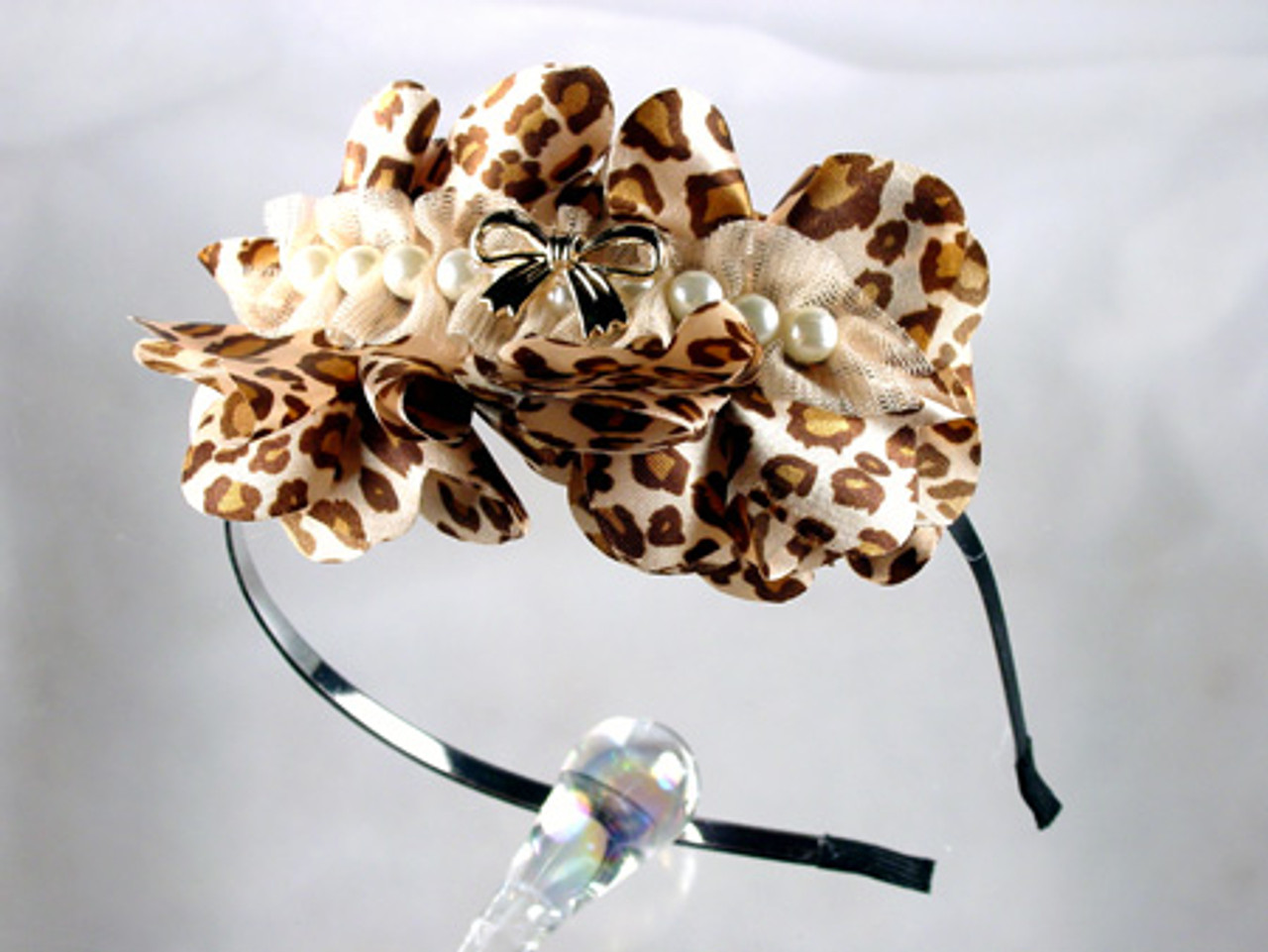 Leopard Print Pearl Headband