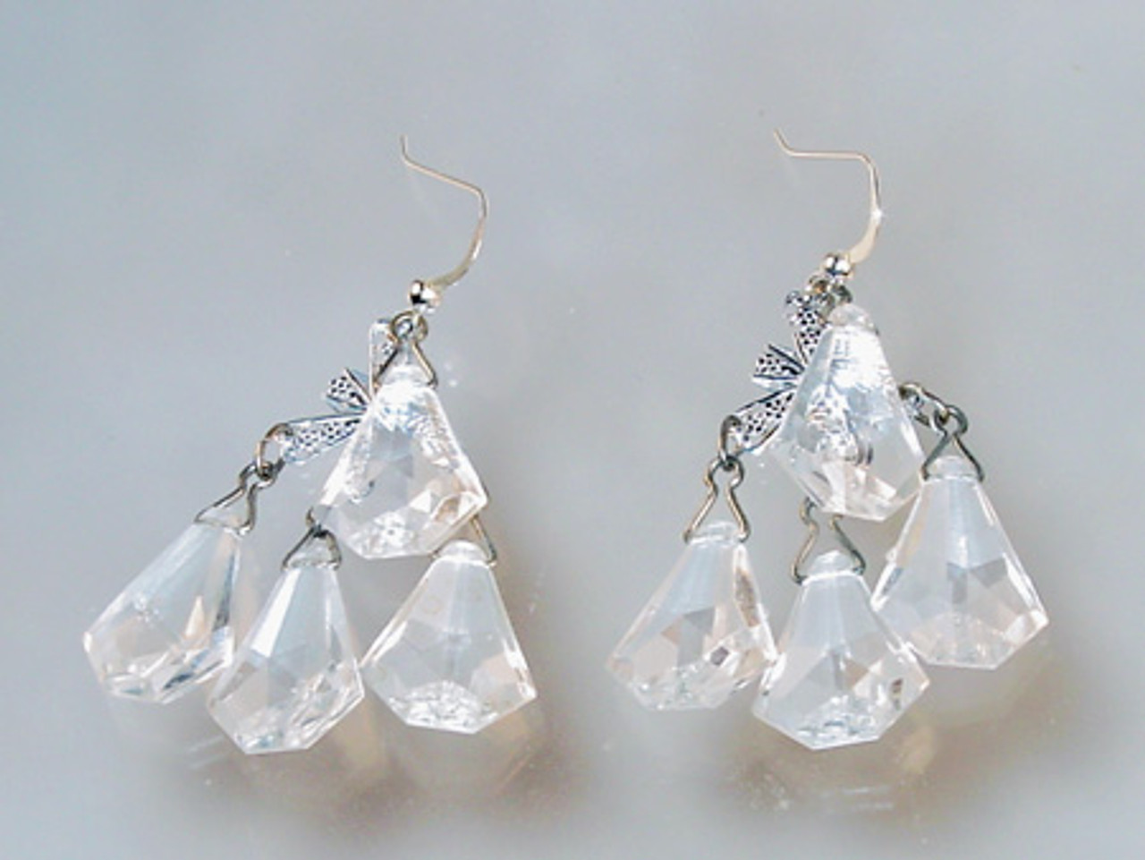 Lucite Chandelier Dangle Earrings