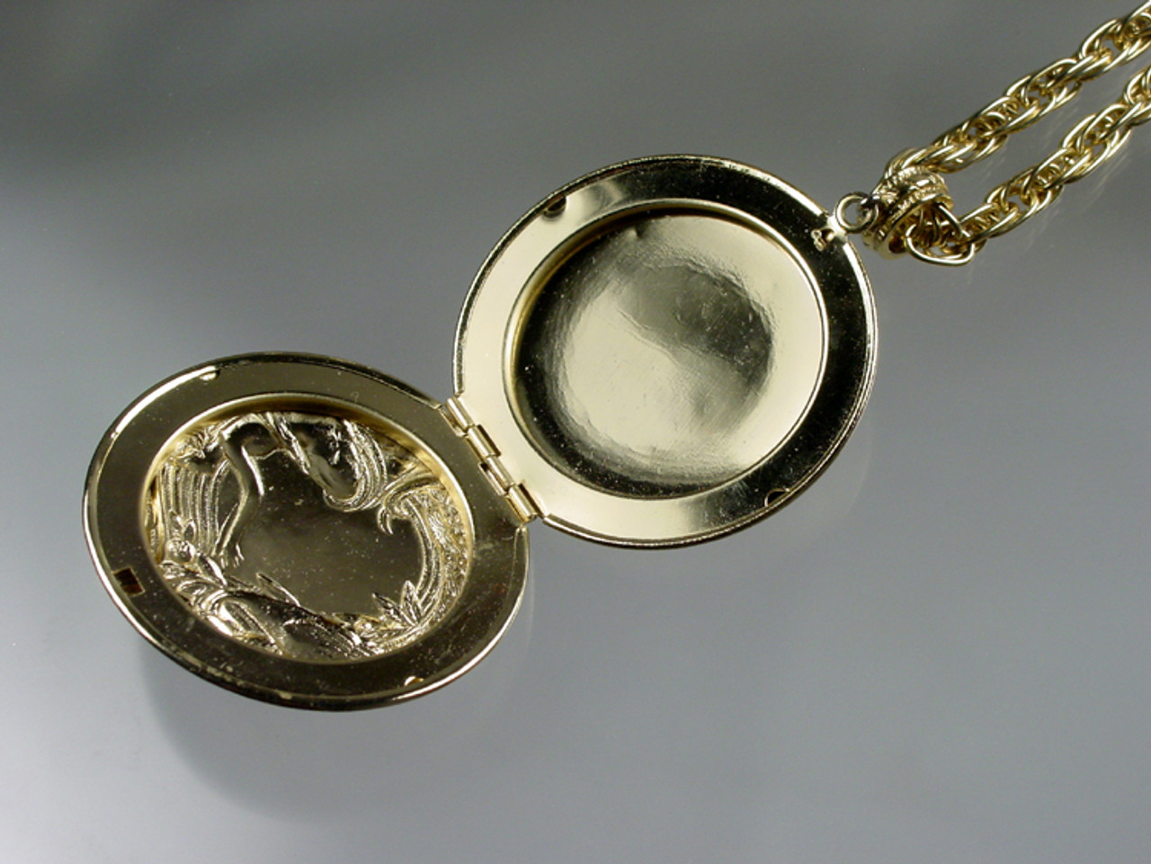 Inside of Whiting Davis Locket