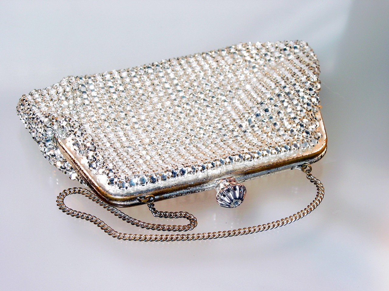 New* Vintage Rhinestone Evening Handbag Wedding Party Clutch Purse  H20917/Gold | eBay