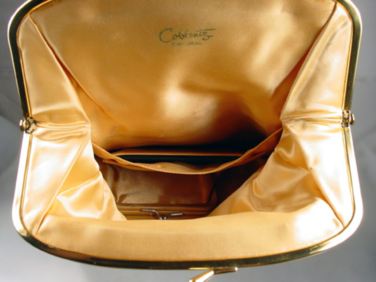 Coblentz for Bergdorf Goodman Leather Quilted Purse With Gold 