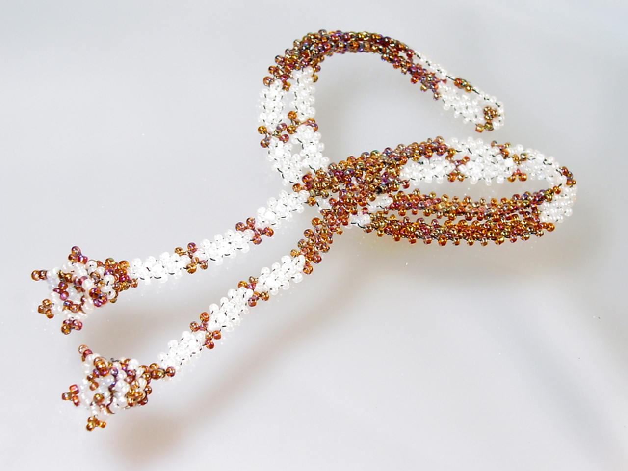 Vintage Woven Beaded Lariat