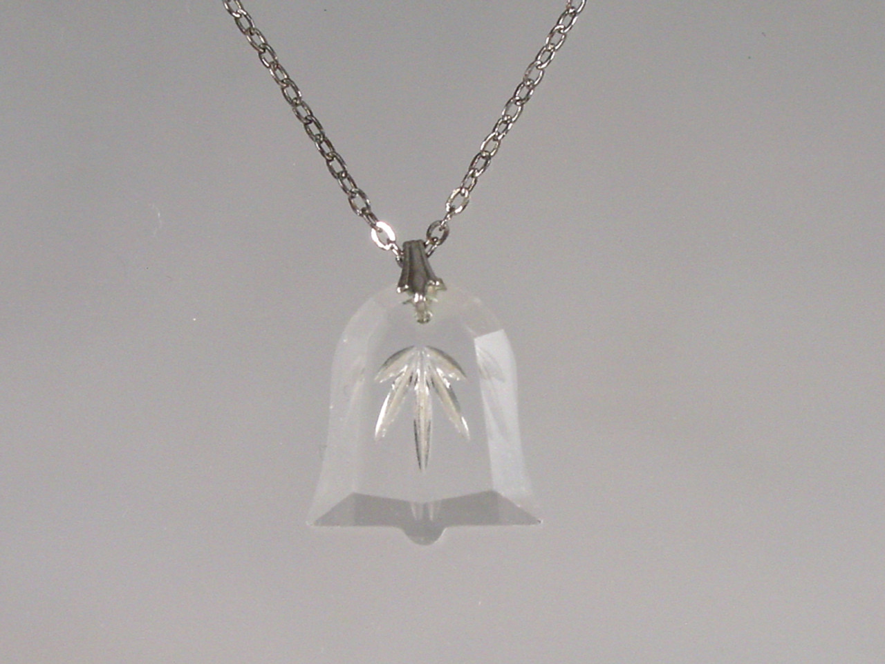 Gorham Crystal Bell Sterling Silver Necklace