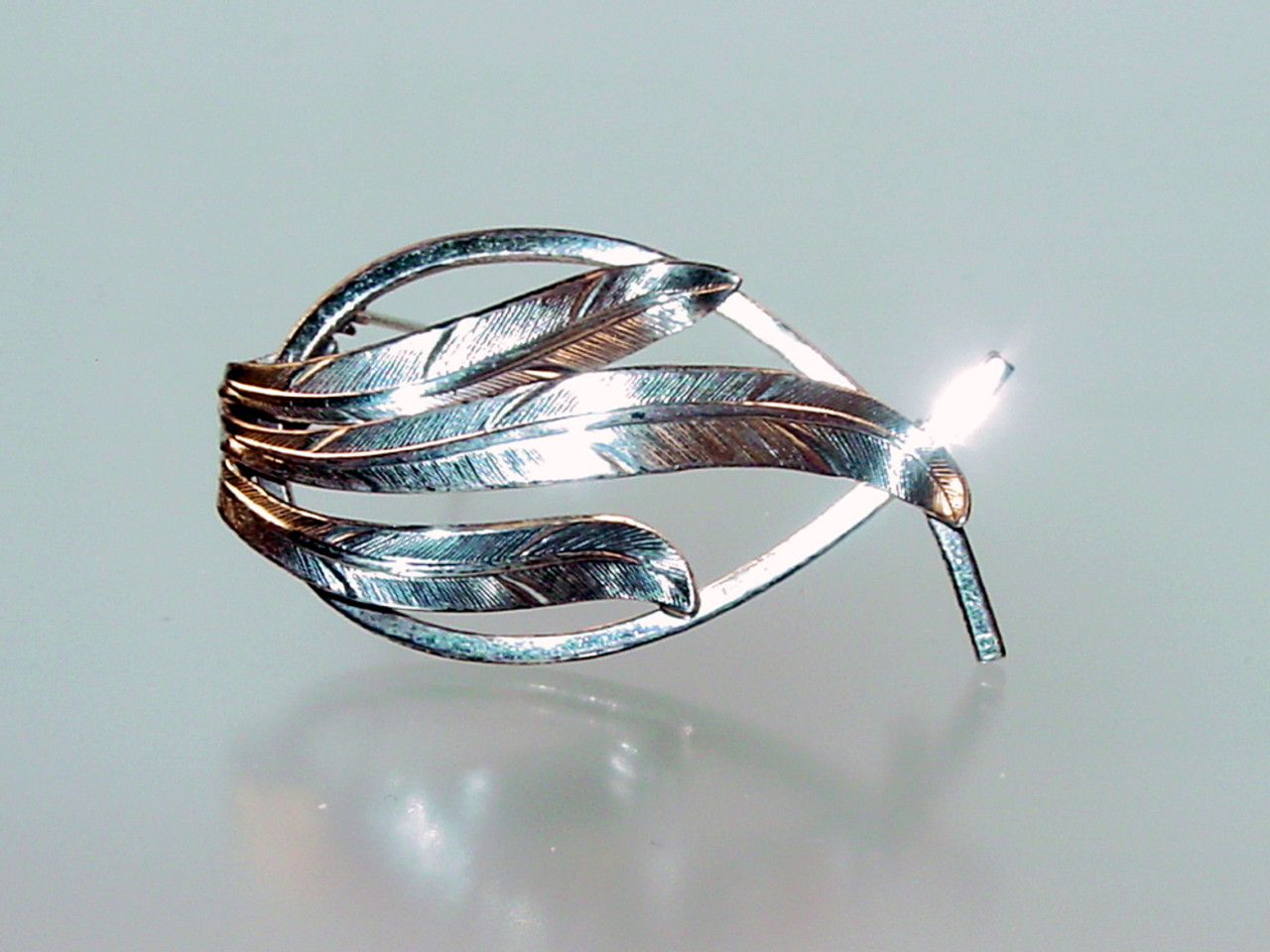 Danecraft Sterling Feathers Brooch