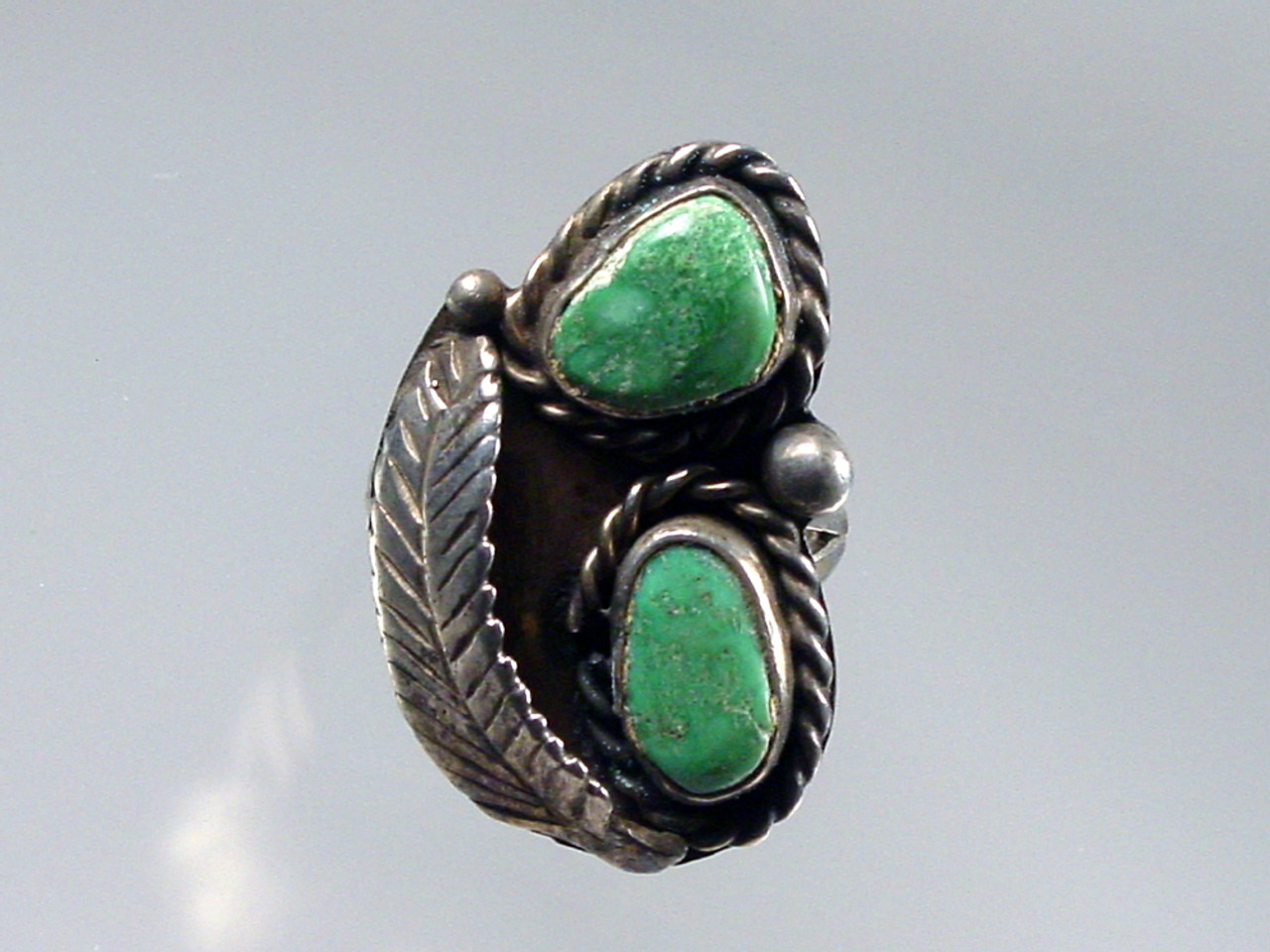 Silver Turquoise Navajo Ring 1970s