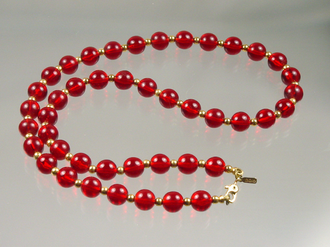 Red Monet Lucite Necklace