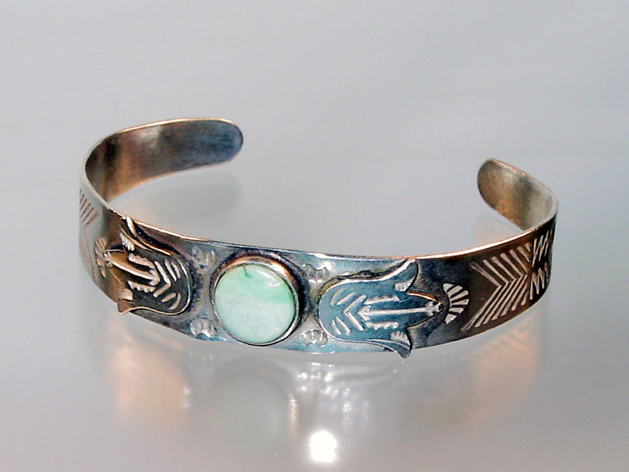 Navajo Sterling Silver Turquoise Braceleet