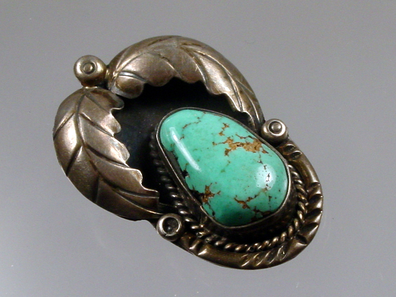 Navajo Turquoise Silver Pendant