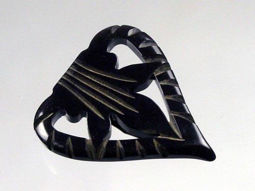 Art Deco Carved Bakelite Clip