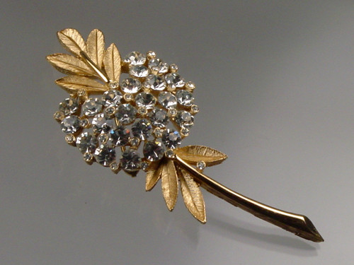 1960's Crown Trifari Floral Brooch