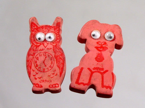 Novelty Erasers Googly Eyes Made in Japan