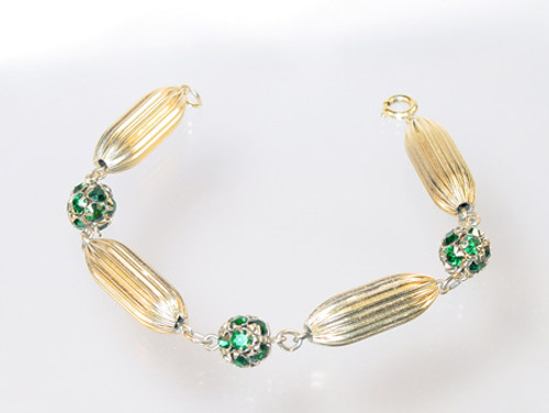 Rhinestone bracelet with tubes