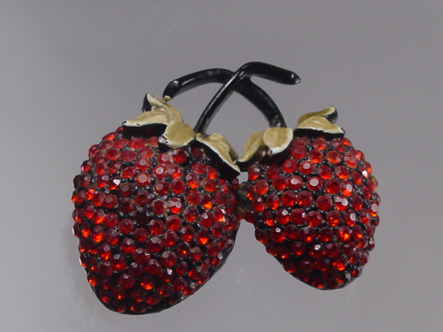 1950-1960's Double Strawberry Brooch