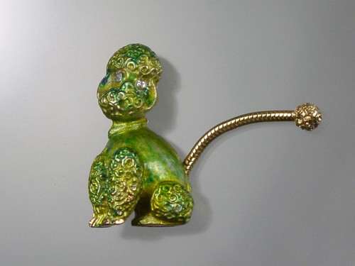 ART Poodle Pin with Moveable Tail ART Poodle Pin with Moveable Tail
