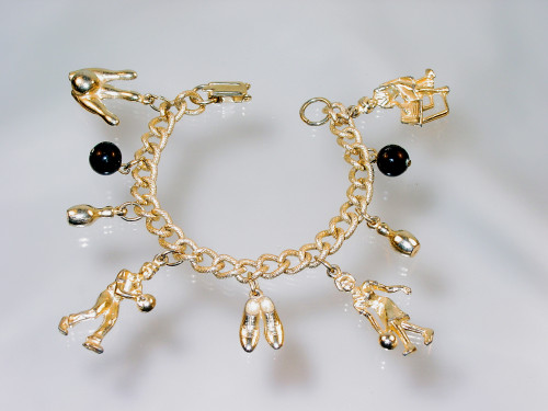 Bowling Charm Bracelet 9 Charms Bowling Charm Bracelet 9 Charms