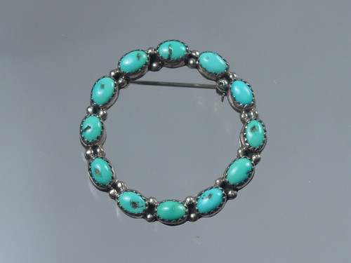 Patricia Platero Brooch Sterling Turquoise Patricia Platero Brooch Sterling Turquoise