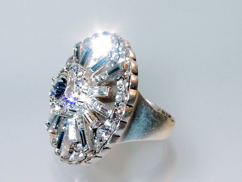 Baguette Tiered Statement Ring