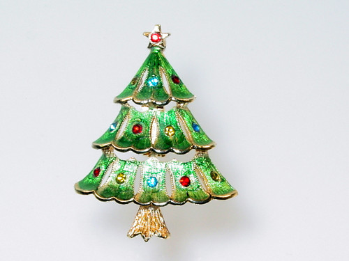 Eisenberg Ice Christmas Tree Pin